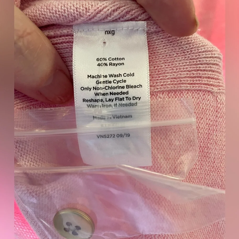 NWT Talbots pink cardigan. Size 1x - Picture 5 of 5